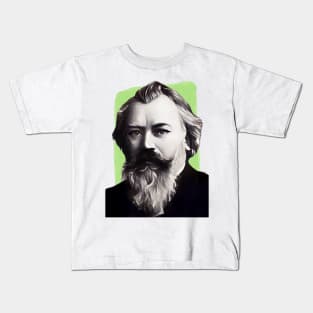 German Composer Johannes Brahms illustration Kids T-Shirt